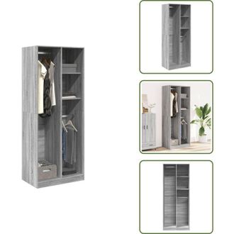 vidaXL Armadio con scomparti - vidaXL Armadio Grigio Sonoma 80x50x200 cm in Legno Multistrato - Armadio multistrato