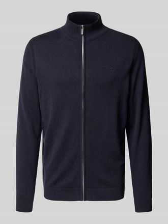 Tom Tailor Regular Fit Strickjacke aus reiner Baumwolle in Marine, Gr&ouml;&szlig;e M