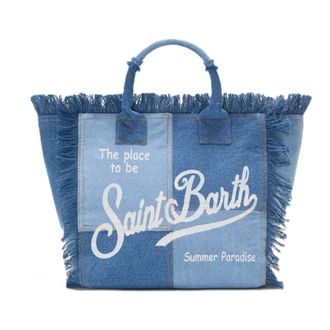 MC2 Saint Barth Tote Bags, female, Blue, Size: ONE SIZE Vanity Tote Bag