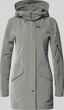 Gil Bret Jacke mit Kapuze und Pattentaschen in Hellgrau, Gr&ouml;&szlig;e 36