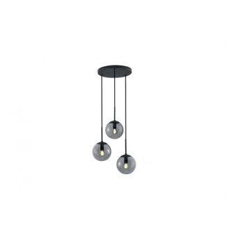 Trio Leuchten Moderna Suspensi&oacute;n Redonda 3 Luces Bolas Cristal Ahumado Balini Trio Lighting