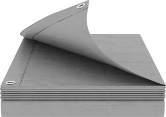 vidaXL Lona Con Ojales Gris Claro 6 X 10 M 90 Gsm Pe Vidaxl