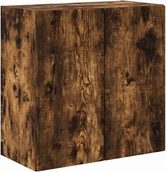 vidaXL Mueble De Tv Montado En La Pared Roble Ahumado Vidaxl