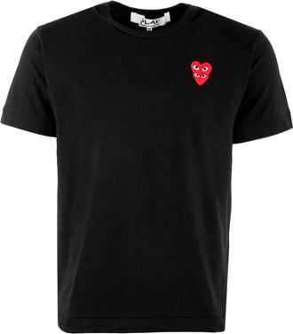 Comme Des Gar&ccedil;ons Logo Patch T-shirt met ronde hals - Heren - T-shirts - Zwart - L - Tops