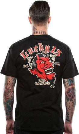 Lucky 13 T-Shirt Grease Gas Glory Black-XXL
