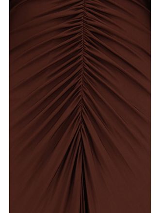 Self Portrait Womens Dress Jersey Midi Brown Viscose