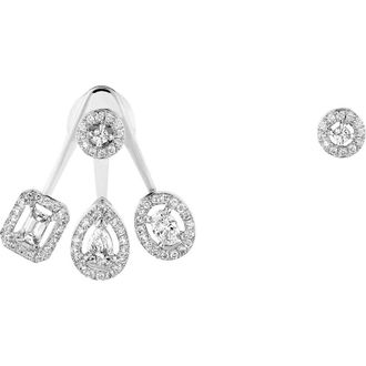 Messika My Twin Mono Mismatched Diamond Earrings in White Gold/Diamond at Nordstrom