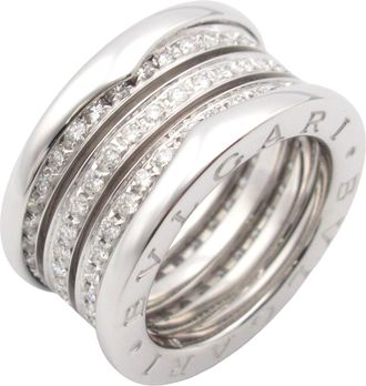 Bulgari Clear White Gold (18K) Band Ring (Pre-Owned)