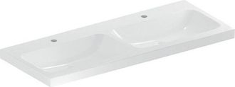 Keramag Geberit Icon Light Lavabo Doble, 120 Cm X 48 Cm, Con 2 Agujeros