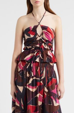 Rails Dulce Peplum Halter Top in Paradise at Nordstrom, Size Xx-Large