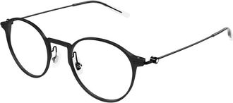Montblanc Stijlvolle Brillen - Heren - Brillen - Zwart - 49 MM - Accessoires