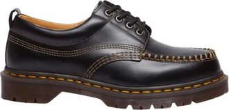 Dr. Martens Lowell Leather Moc Toe Shoe - Heren - Veterschoenen - Zwart - 44 EU - Leer - Schoenen