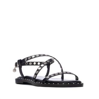 Xti Womens Pu Strap Sandal In Black