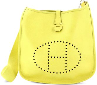 Herm&egrave;s Evelyne Bag Gen III Epsom PM crossbody bag - Geel