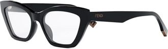 Fendi Way Cat Eye Frame - unisex - Brillen - Zwart - 54 MM - Accessoires