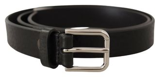 Dolce & Gabbana Mens Black Leather Belt Classic Style - Size 80 cm