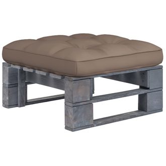 vidaXL Otomana De Jard&iacute;n De Palets Madera De Pino Impregnada Gris Vidaxl