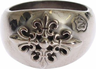 Nialaya Sterling Rhodium Mens Statement Mens Ring