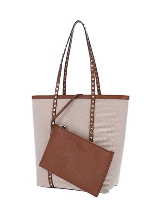 Valentino Garavani Womens Bags Beige Fabric