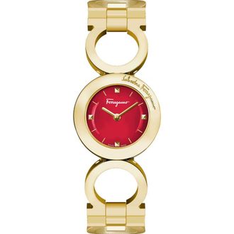 Ferragamo Salvatore Ferragamo Womens Gancini Buckle Bracelet Watch, 28mm in Gold at Nordstrom Rack