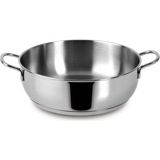 Lagostina Lagostina Every Casseruola Semifonda &Oslash; 24 cm in Acciaio Inox 18/10 con Fondo Lagoseal Plus, Esterno Satinato e Ampie Manicature, Adatta a Tutte le