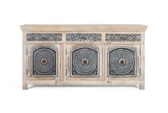 Giner&Colomer Aparador en madera de mango maciza con tres cajones y tres puertas