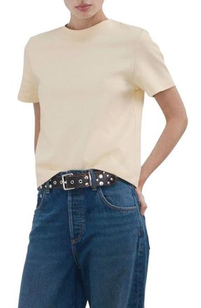 Mango Short Sleeve T-Shirt in Vanilla at Nordstrom, Size X-Large