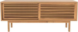 Rendez-Vous D&eacute;co Mueble de TV en madera de teca, 2 puertas correderas