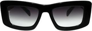 Otra Eyewear Marsha 148mm Square Sunglasses in Black/Smoke Fade at Nordstrom Rack