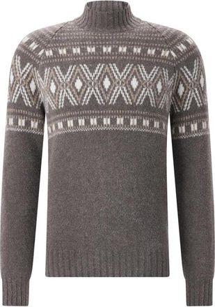 Gran Sasso Turtleneck Sweater - Heren - Coltruien - Bruin - M - Wol - Truien & Vesten
