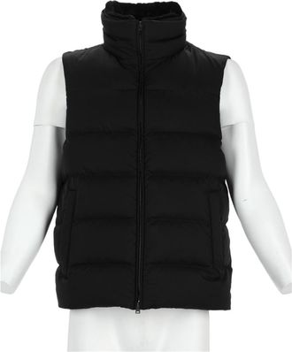 Herno Padded Gilet With Horizontal Quilted Sections And Stand Collar