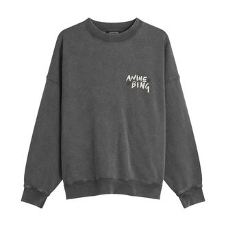 Anine Bing Harvey Sweatshirt - Dames - Sweatshirts - Zwart - L - Katoen - Hoodies & sweatvesten