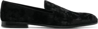 Dolce & Gabbana Flat Loafers - Heren - Loafers - Zwart - 41 1/2 EU - Leer - Schoenen