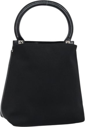 Ferragamo Vintage Handbag Nylon Black Nylon Handbag (Pre-Owned)