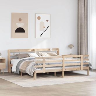 vidaXL Vidaxl - Estructura De Cama Con Cabecero Madera Maciza Pino 180x200 Cm