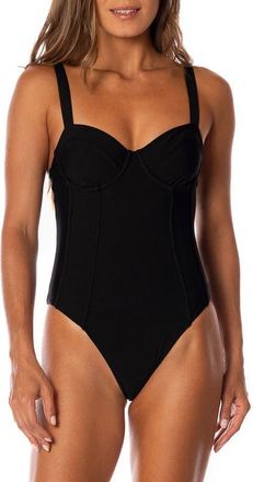 Maaji Midnight Black One-Piece Swimsuit at Nordstrom, Size Medium