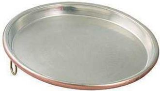 Vigor Fuente De Cobre Envejecido Vigor Pesado, Redonda, Borde De 3 Cm, Di&aacute;metro De 45 Cm