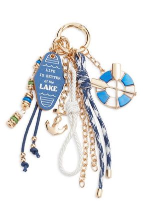 Chelsea28 Nautical Bag Charm in Blue Multi- Gold at Nordstrom