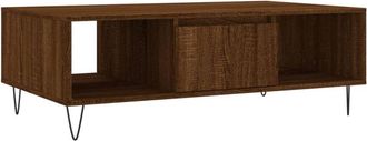 vidaXL Coffee Table Brown Oak 104x60x35 cm Engineered Wood Vidaxl