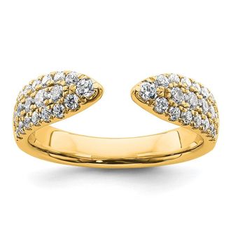 Diamond2Deal 14k Gold Lab Grown Diamond Wedding Band Ring 3/4Ct Clarity- VS Color- D-E