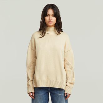 G-Star Milano High Neck Knit - Wit - Dames