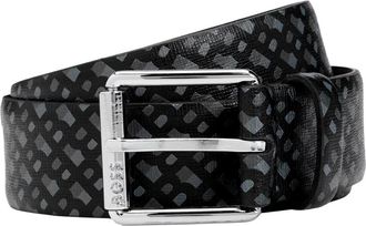 HUGO BOSS Roll-Bmono-S-St Belt - Heren - Riemen - Zwart - 105 CM - Leer - Accessoires