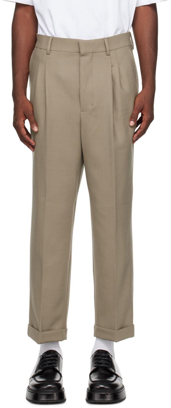 AMI｜SLACKS Ash grey loose large trousers Ami Paris - men - AMI PARIS