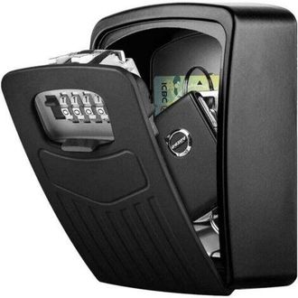 OEM Caja De Seguridad Para Llaves, Con Cerradura De Combinaci&oacute;n De 4 D&iacute;gitos, Para Montaje En Pared, Apta Para Uso Interior Y Exterior (negra)