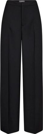 Mos Mosh Miley Pant - Dames - Wijde Broeken - Zwart - 2XS - Leer - Broeken