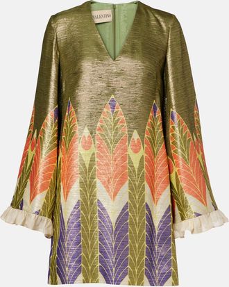 Valentino Miniabito Escape in misto seta con stampa
