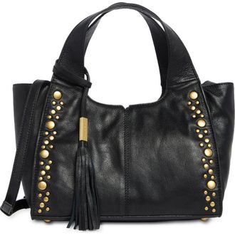 Vince Camuto Aleah Leather Satchel in Black 01 at Nordstrom Rack