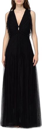 Elisabetta Franchi Abito Red Carpet in Tulle - - Dresses - Donna - Nero - M