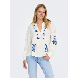 Only Hemd met korte mouwen en borduursel