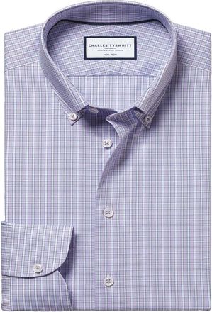 CHARLES TYRWHITT Non-Iron Pinpoint Wool Oxford Shirt